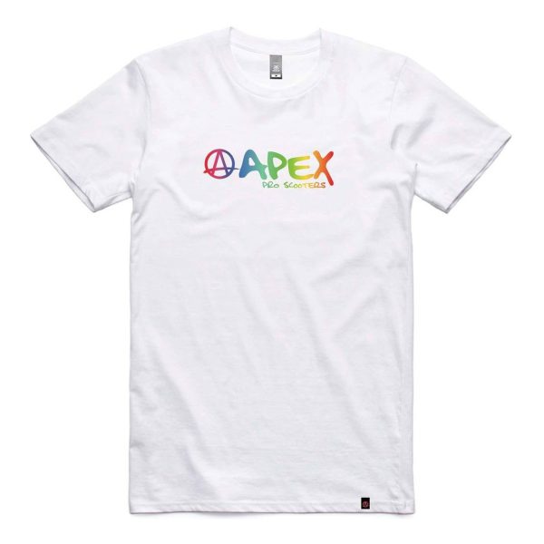 Apex Rainbow Camiseta Camiseta original de Apex con el logo tie dye graficos. Hecho de algodón 100%.